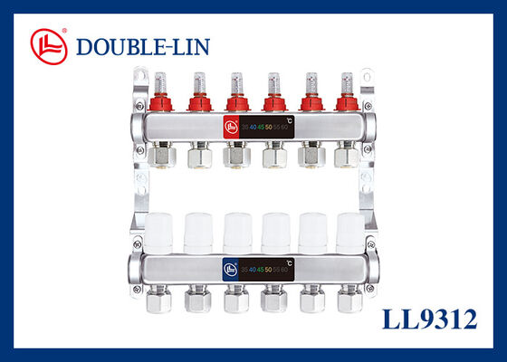 ISO228 Thread 10 Bar Brass Manifold με 16-2.0 20-2.0 Μέγεθος προσαρμογέα και HPB 57-3 Χαλκό υλικό