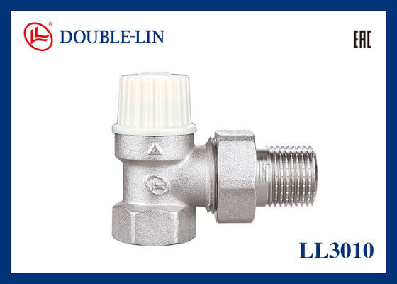 Γωνιακός κλείστουρας 10 Bar Πίεση Λειτουργίας από 0℃ έως 120℃ Θερμοκρασία Λειτουργίας Σπείρωμα DIN259
