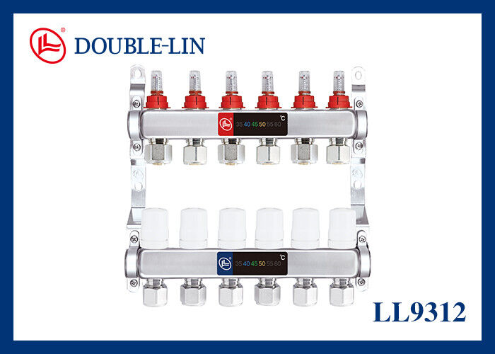 ISO228 Thread 10 Bar Brass Manifold με 16-2.0 20-2.0 Μέγεθος προσαρμογέα και HPB 57-3 Χαλκό υλικό