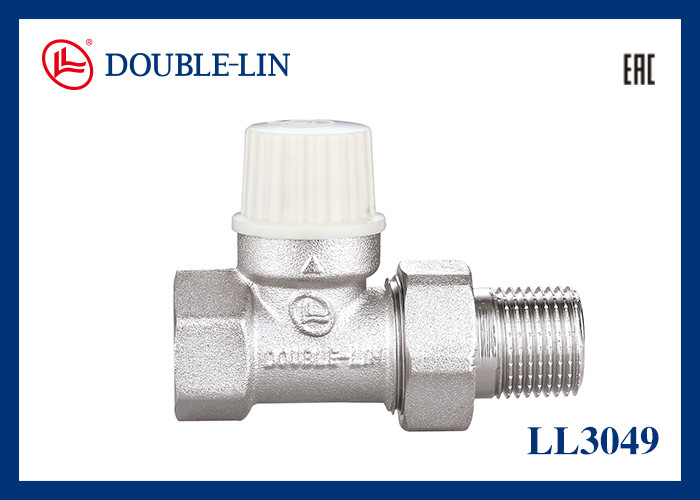 Ευθύγραμμο Lockshield DIN259 Μέγεθος Σπειρώματος 1/2" 3/4" Πίεση Λειτουργίας 145psi 0℃ έως 120℃