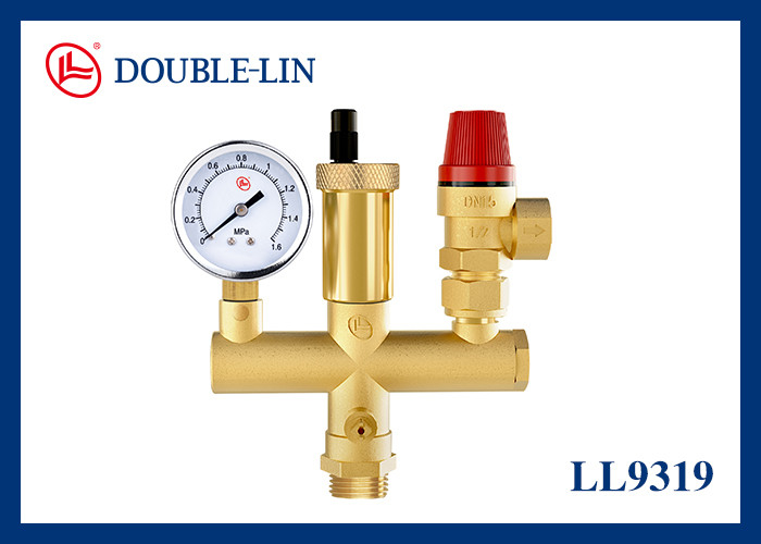 1/2" Εξάρτημα Ασφαλείας Δεξαμενής Νερού Σπείρωμα ISO228 Βαλβίδα Ορείχαλκου 16bar